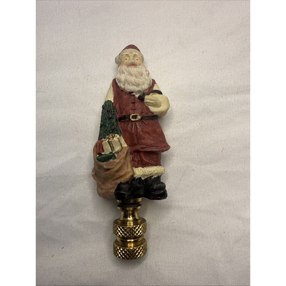 Vintage Christmas Lamp Finial Santa Claus Christmas Tree Decorative Lamp Topper
